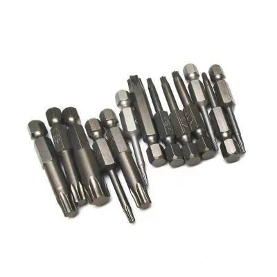 Wholesale Price High Quality 50mm S2 Steel Magnetic Torx Star Head Screwdriver Bits Tx5-Tx50