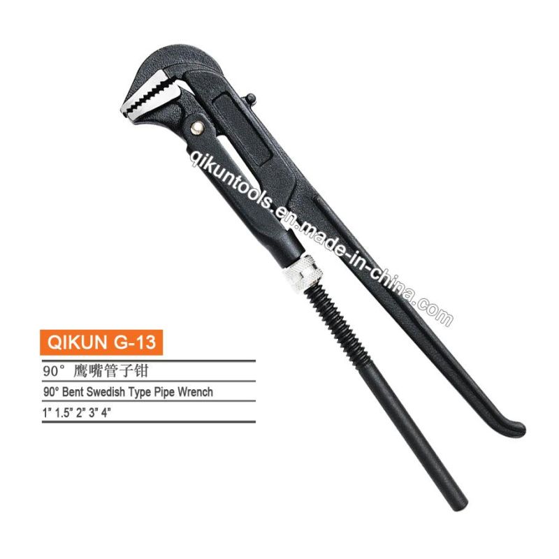 G-07 Construction Hardware Hand Tools Rubber Dipped Offset Type Pipe Wrench