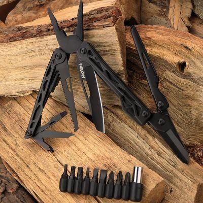 Nextool Black Coating Pliers Stainless Steel Multitool with Screwdrivers Set