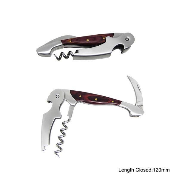 Promotional 2 Step Waiter′ S Corkscrew Opener with Wooden Handle
