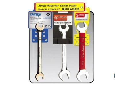 Mirror/Rubber Handle Finish Plastic Case Double Open End Spanner