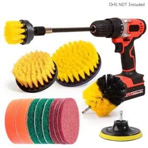 Hot Sale 14PCS Drill Brush Attachments Set, Scrub Pads &amp; Orange Sponge, Power Scrubber Brush with Extend Long Attachment