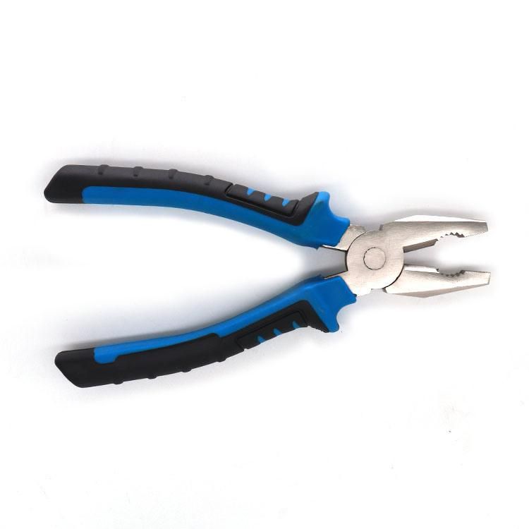 High-Quality Screw-Thread Steel Blue TPR Handle Pliers