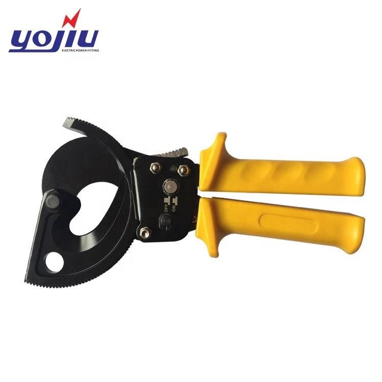 HS-500b Wholesale Adjustable Ratchet Type Cable Scissors Handle Fiber Optic Wire Pliers Round Cable Cutter