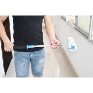 Long New White Polyester Fiber Roller Black Plastic Handle Paint Roller Brush