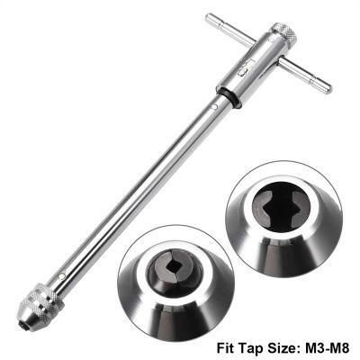 Extended Adjustable M3-M8 T-Handle Tap Wrench Ratchet Spanner 250mm