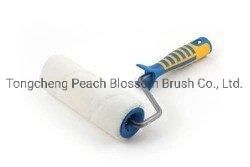 White Polyester Fiber Roller Rubber Handle Paint Roller Brush