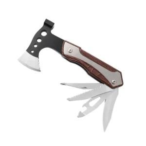 Camping 7-in-1 Hammer Axe Multitool with Leather Sheath (MS021H)