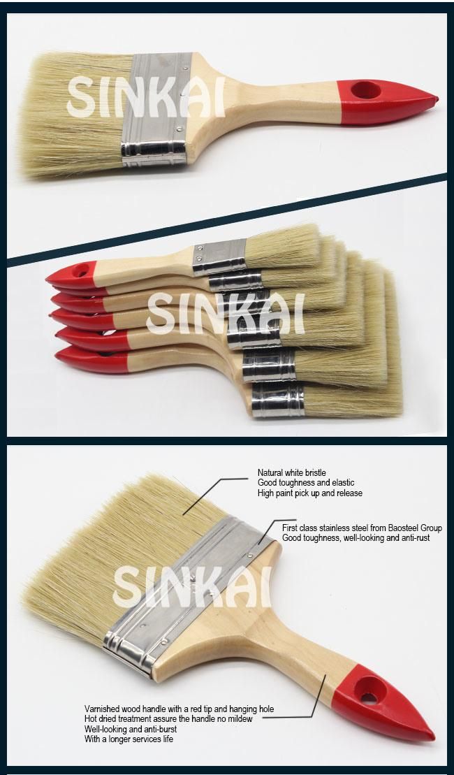 Best Paint Brushes with Varnished Wooden Handle Red Tip