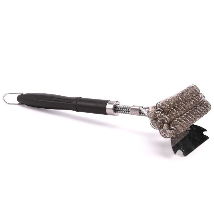 Wire Grill Brush BBQ Brush for Grill Cleaning Custom Logo Plastic Detachable Handle Wire Brush