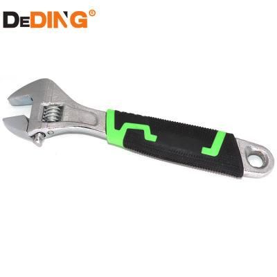 Hot Factory Sell Hand Tools Rubber Handle Carbon Steel Adjustable Wrench