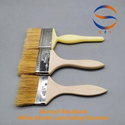 Solvent Resistant White Bristle Brushes Painting Brushes for FRP Construction