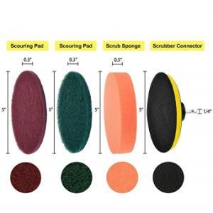 Drill Brush Attachments Set Scrub Pads &amp; Sponge Power Scrubber Brush