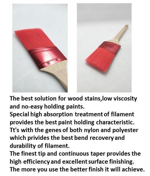 High Quality Factory Wooden Handle Seamless Customizable Paint Brush