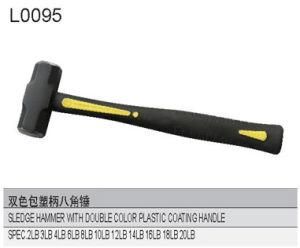 Sledge Hammer with Double Color Plastic-Coating Handle L0095