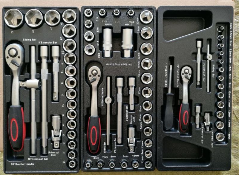 228PCS -5trays Tool Set with 7 Drawers Heavy Duty Cabinet (FY228A2)