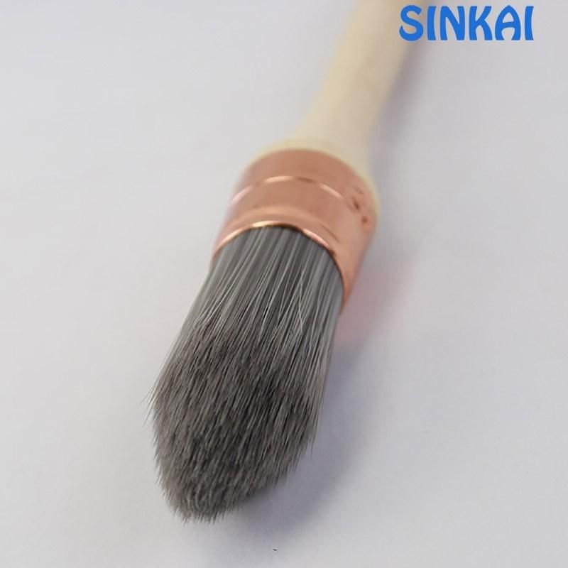 Lowest Price Longer Nature Wooden Handle Chip Round Brush From China Famous Supplier