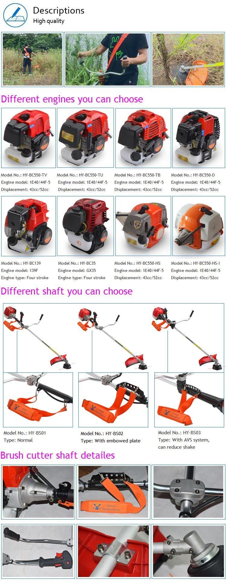 Hengyue Brush Cutter with High Quality