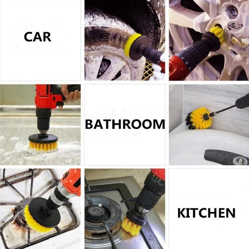 Electric Drill Cleaning Brush 9-Piece Set Conical Polishing Waxing Sponge Automobile Tire Gap Cleaning Electric Drill Brush