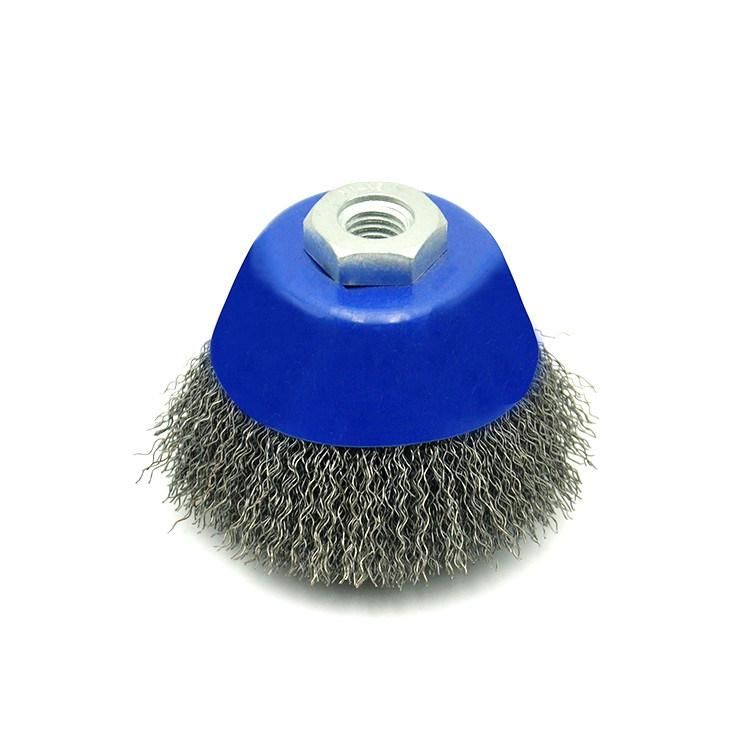 Shank Crimped Brass Coated Steel Wire Cup Brush