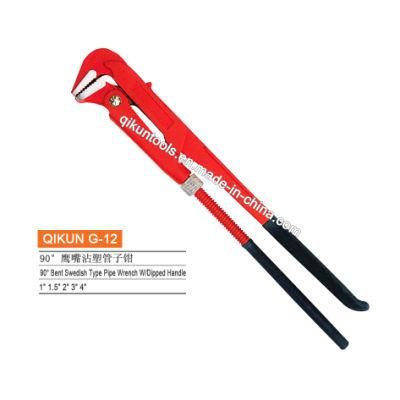 G-12 Construction Hardware Hand Tools 90 Degree Bent Swedish Type Pipe Wrench