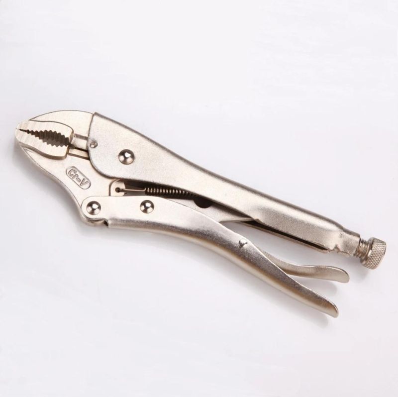 20", Carbon Steel, Nickel Plated, Straight Jaw, Curved Jaw, Round Jaw, Locking Pliers, Chain Type Locking Pliers