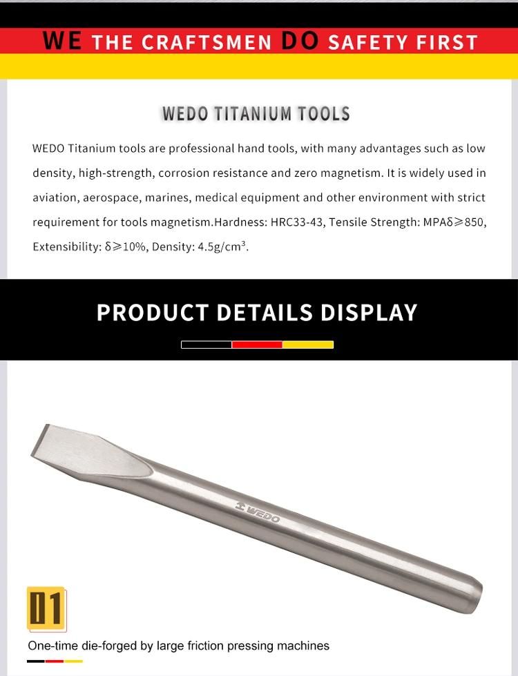 WEDO Titanium Flat Chisel Non-Magnetic Rust-Proof Corrosion Resistan