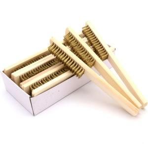 Wood Handle Brass Wire Brush