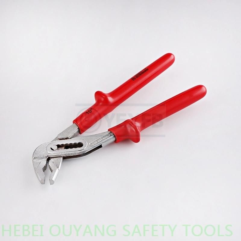 VDE 1000V Insulated Dipped Tools 10" Water Pump Pliers, IEC/En60900