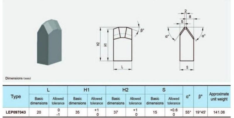 Tungsten Carbide Tunnel Boring Tips for Tunnel Boring Machine Tools