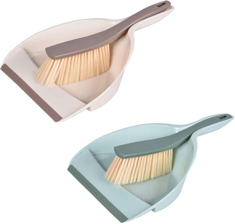 Portable Dust Pan Set Broom and Dustpan Cleaning Hand Tool Plastic Dustpan Brush Set for Floor Sofa Desk Car