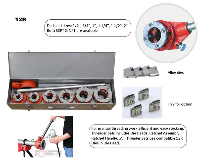 Manual Ratchet Threader 1/2" -2" Threading Tool (12R)