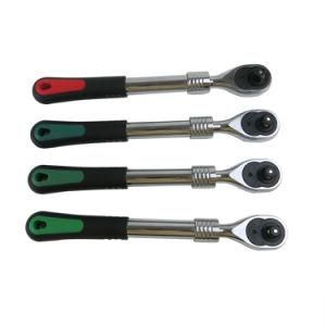 1/2&quot; Cr-V Steel Extendable Long Handle Ratchet Socket Wrench 72 Teeth Car Repair Tool