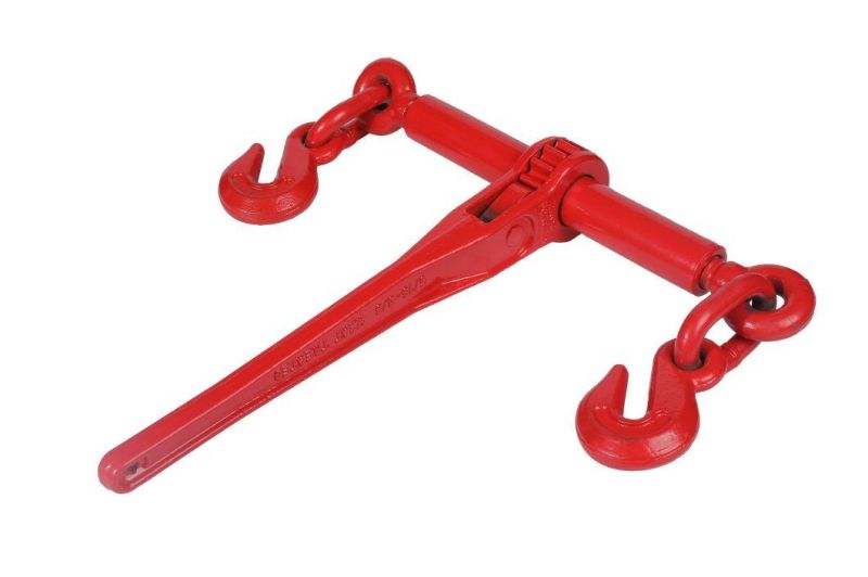 Red Forged Ratchet Chain Binder Type Hooks Load Binder