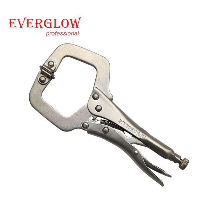 Nickel Plated 7" CRV Round Jaw Seal Cutting Locking Pliers Self Locking Pliers