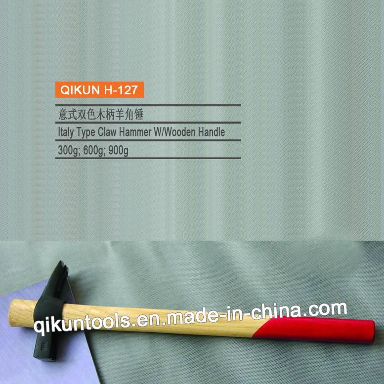 H-122 Construction Hardware Hand Tools American Type Claw Hammer with Orange Fiberglass Handle