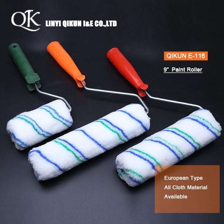 E-116 Hardware Decorate Paint Hand Tools Acrylic Polyester Mixed Blue Green Double Strips 9" Paint Roller