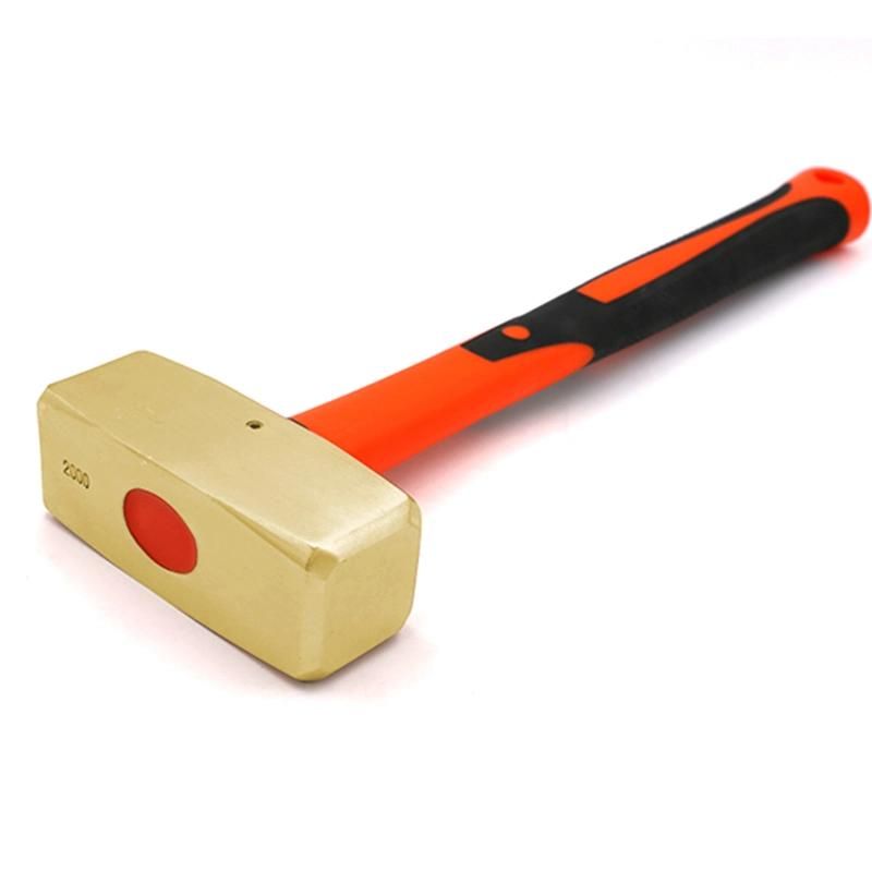 WEDO Non-Sparking Hammer (German Type) Aluminium Bronze Sledge Hammer with Fiberglass Handle