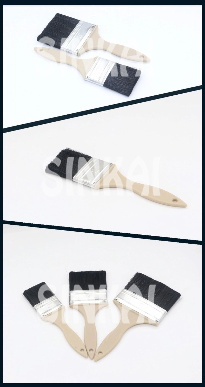 Plastic Handle with 100% Synthetic Filaments Painting Brush