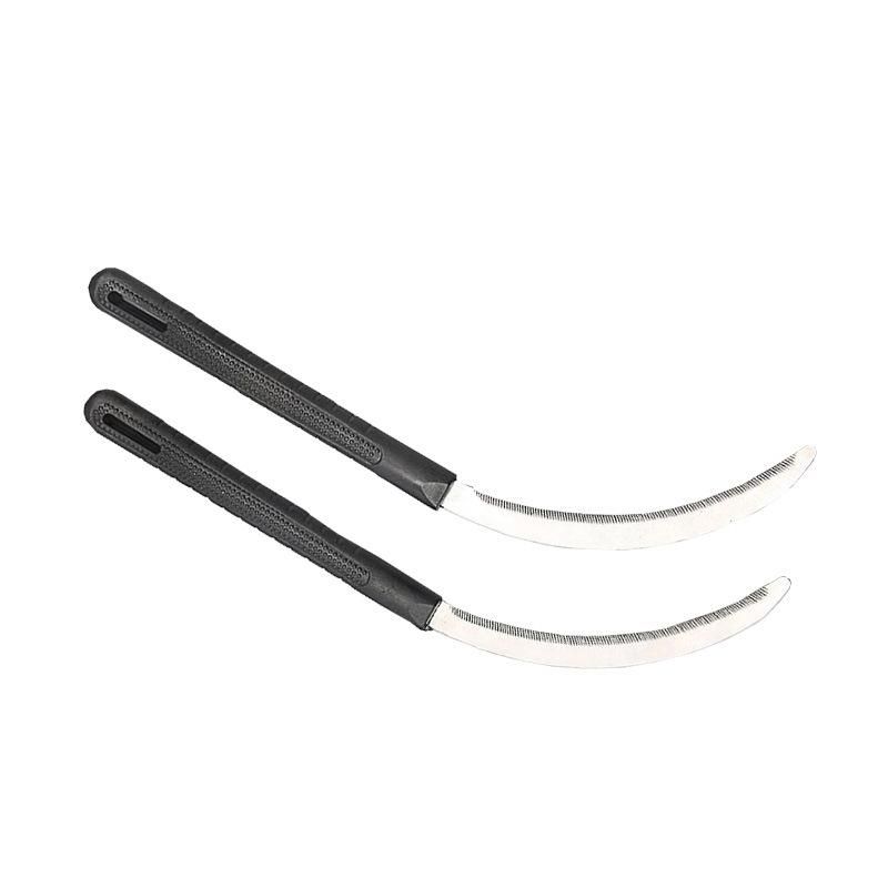 Saw Sickle Lawn Sickle All Steel Stainless Steel Wood Handle Small Sickle with Serrated Sickle