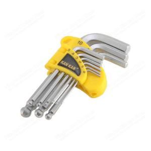 Ball-End 9PCS Short Long Hex Key Set Wrench for Hardware Hand Tools