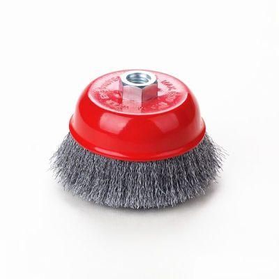 Red Brass Wire Crimped Wire Steel Wire Cup Brush