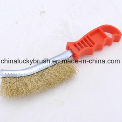 Steel Wire Plastic Handle Knife Polishing Brush (YY-067)