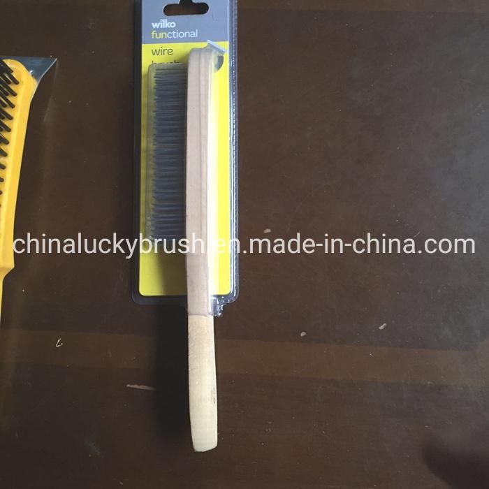320mm Or350mm Length Wooden Handle Steel Wire Brush (YY-655)
