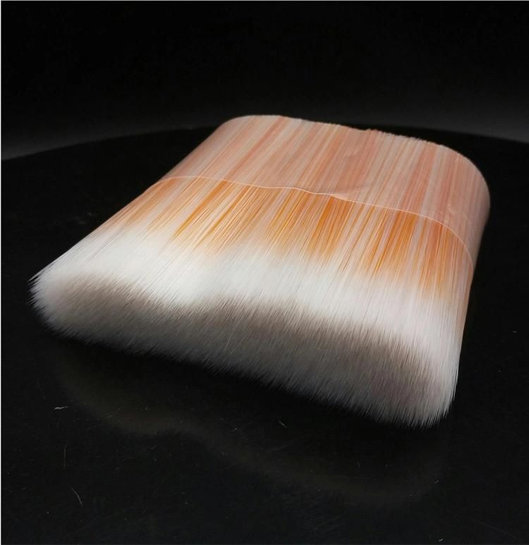 White Orange Hollow Solid Tapered Synthetic Brush Filament