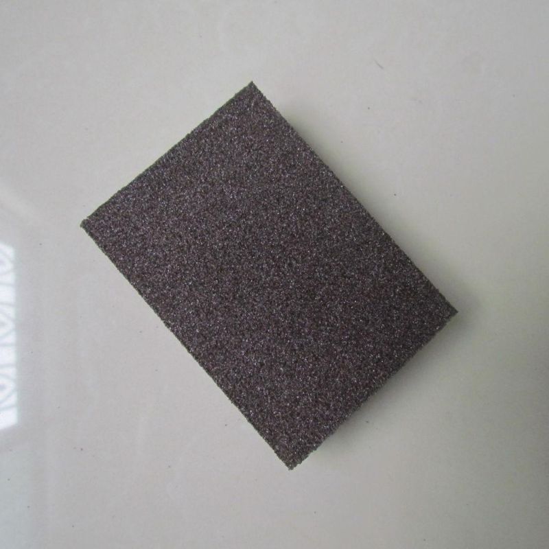 Factory Offered Four Sides Brown Black Aluminum Oxide Silicon Carbide Abrasive Sanding Sponge