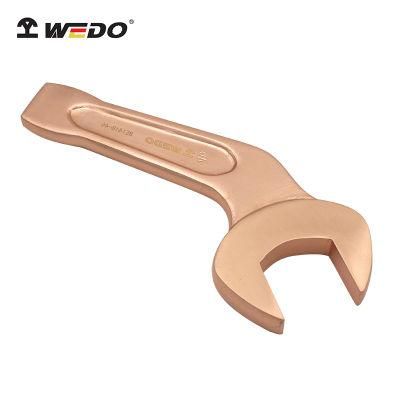 WEDO Beryllium Copper Wrench Non-Magnetic/Sparking 45 Degree Bent Striking/Slogging Open Spanner