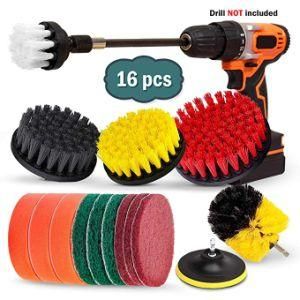 Hot Sale 14PCS Drill Brush Attachments Set, Scrub Pads &amp; Sponge, Power Scrubber Brush with Extend Long Attachment