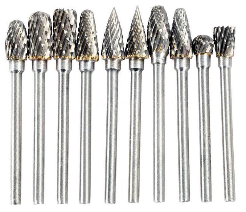 Cylinder Ball Nosed Shape Double Single Cut Tungsten Carbide Burr