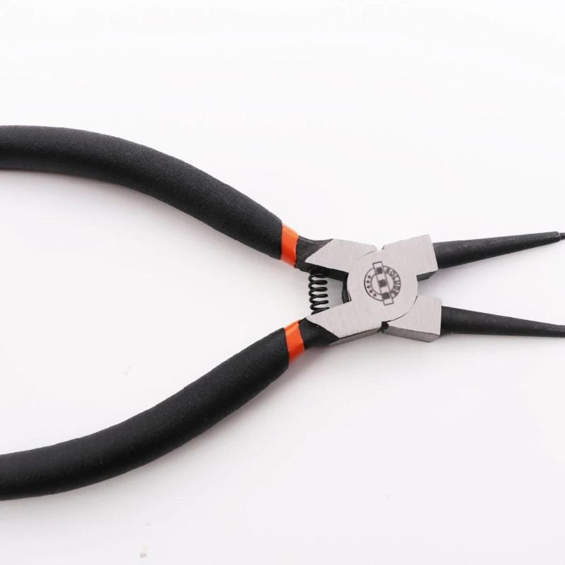 Professional Black PVC Handle Screw-Thread Steel Sharp-Nose Pliers